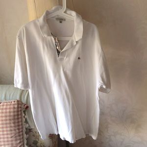 Men’s Burberry white polo
